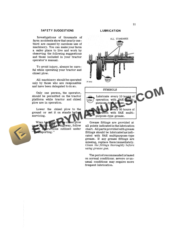 John Deere 100 I AND 100 IRC SERIES INTEGRAL CHISEL PLOW Operator Manual OMN159219-2