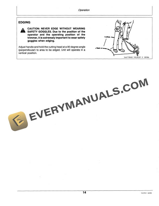 John Deere 100G 200G AND 220G TRIMMER EDGERS Operator Manual OMTY20856-2