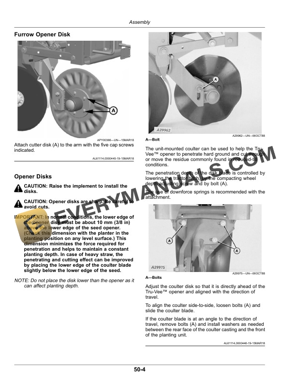 John Deere 1025 Integral 2 Row Planter Operator Manual OMKK54013 5 John Deere 1025 Integral 2 Row Planter Operator Manual OMKK54013-3