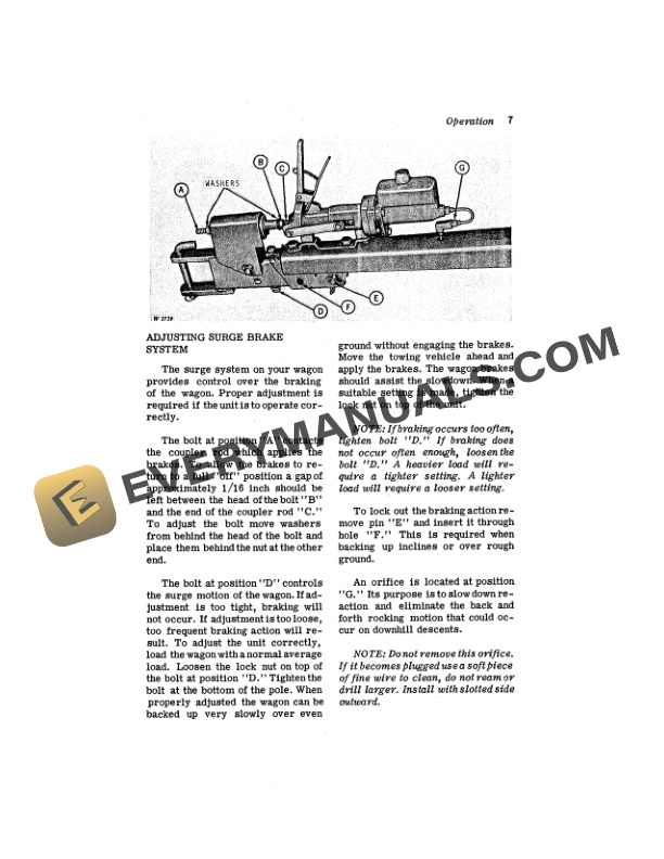 John Deere 1065 Wagon with Four-Wheel Hydraulic Brakes and Surge Brake Adapter Operator Manual OMW18610-2