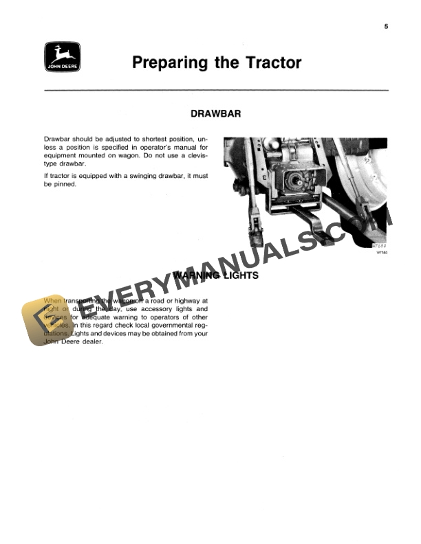 John Deere 1075 FARM WAGON Operator Manual OMW28567-2