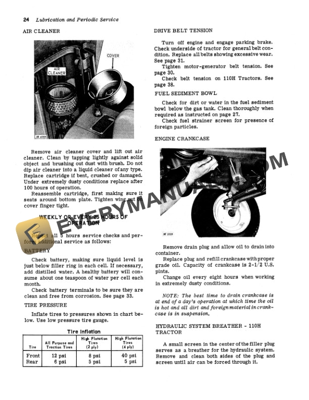 John Deere 110 AND 110H SERIES LAWN AND GARDEN TRACTORS Operator Manual OMM41412-2