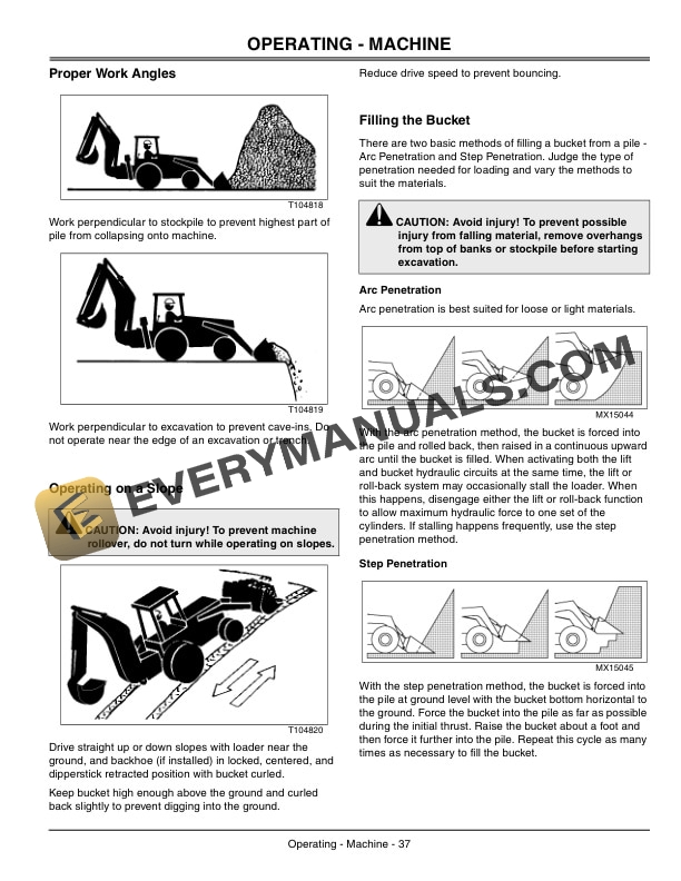John Deere 110 Tractor Loader Backhoe Operator Manual OMLVU18410-2
