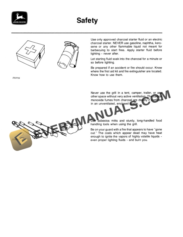 John Deere 12 Charcoal Grill Operator Manual OMTY3882-2