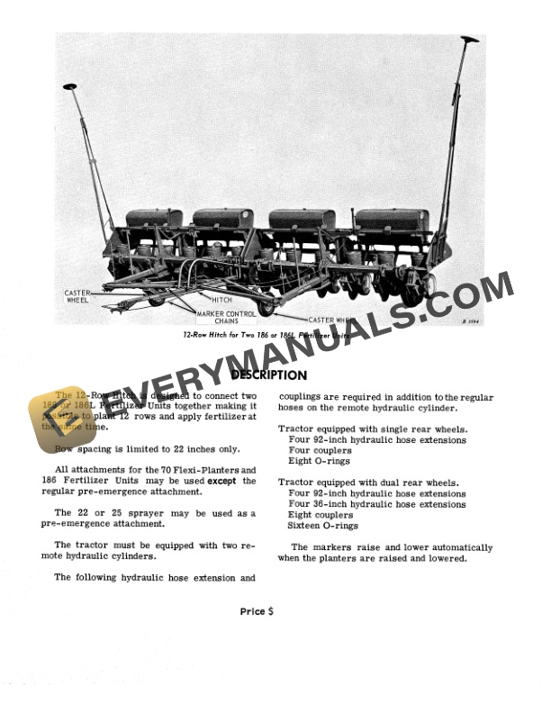 John Deere 12 ROW HITCH Operator Manual OMB25113 2