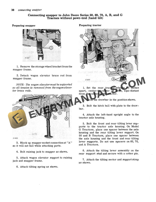 John Deere 120 CORN SNAPPER Operator Manual OMN159099-3