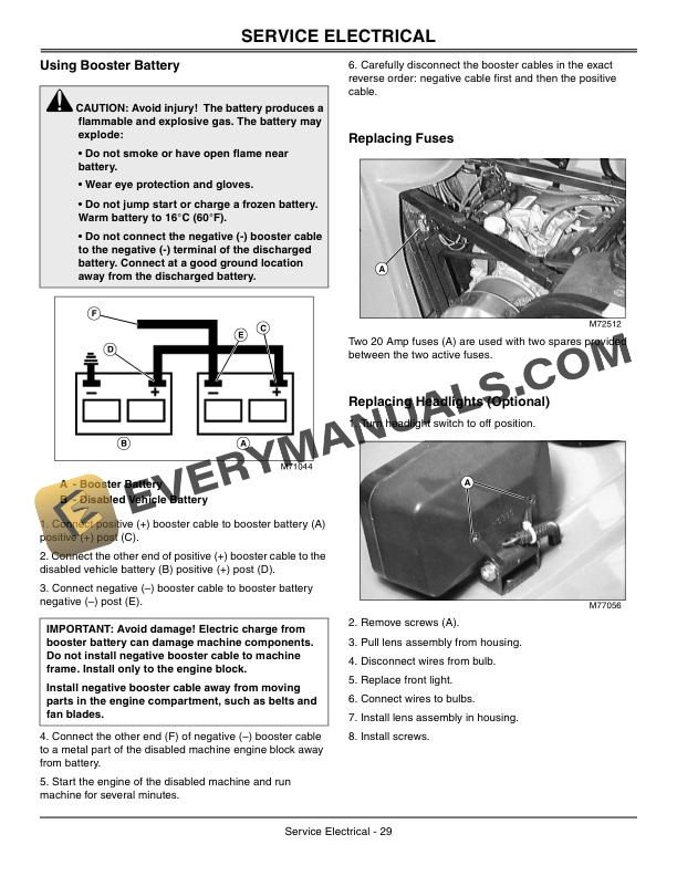 John Deere 1200A Bunker Rakes Operator Manual OMTCU27049-2