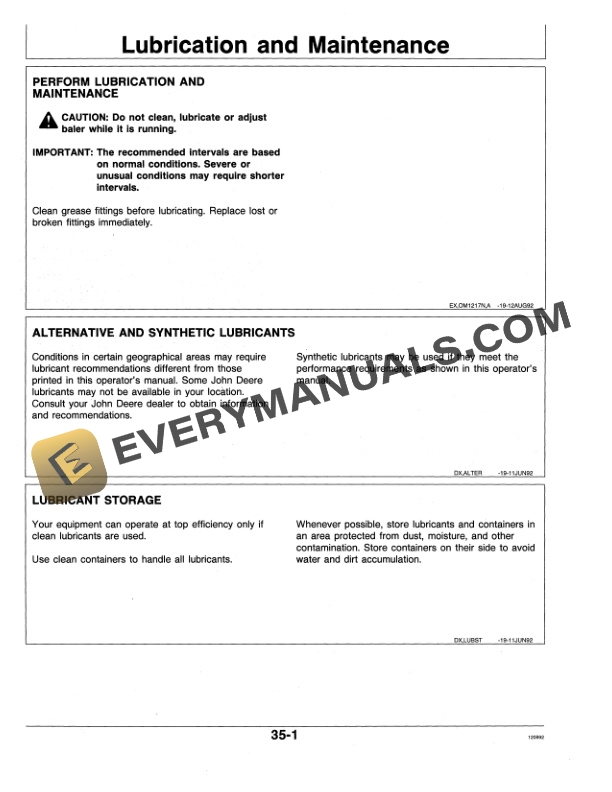 John Deere 1217 AND 1219 MOWER CONDITIONER Operator Manual OME82475 2