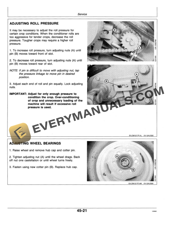 John Deere 1217 AND 1219 MOWER CONDITIONER Operator Manual OME82475 3
