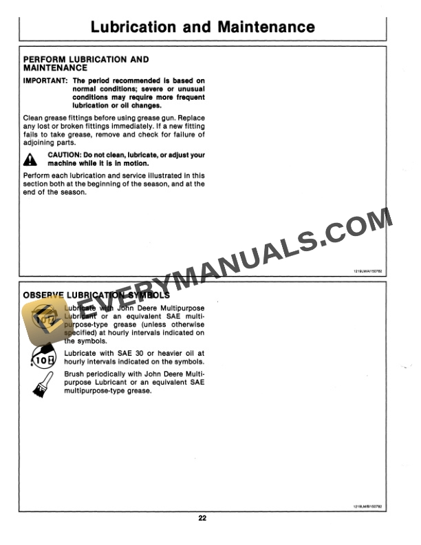 John Deere 1217 and 1219 Mower Conditioner Operator Manual OME75029 2