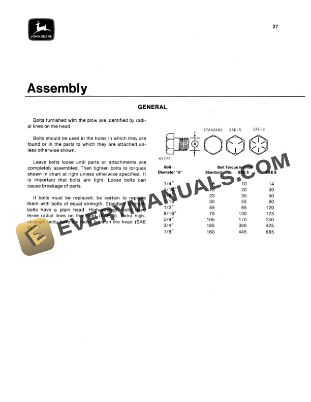 John Deere 1250 Integral Moldboard Plow Operator Manual OMA29212 3