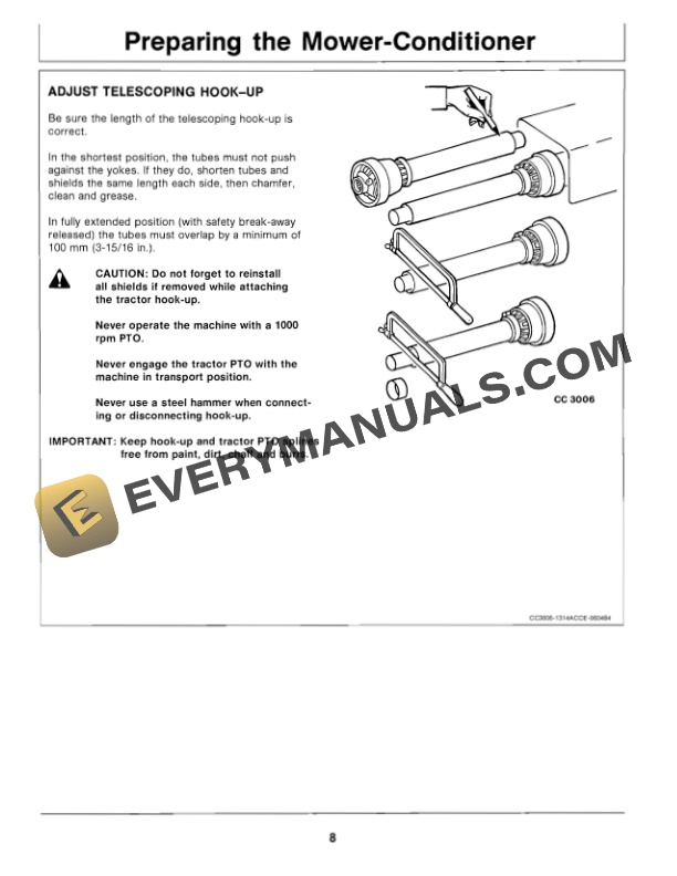 John Deere 1314 and 1315 Impeller Mower-Conditiones Operator Manual OMCC20406-2