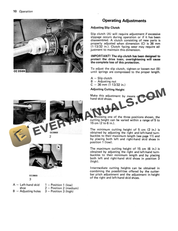 John Deere 1320 IMPELLER MOWER CONDITIONER Operator Manual OMCC18620-2