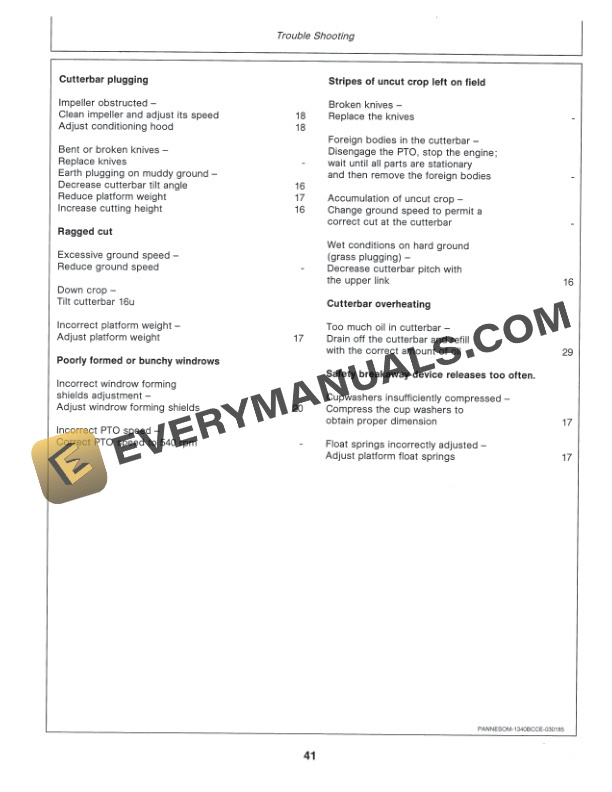 John Deere 1340 Impeller Mower-Conditioner Operator Manual OMCC23848-3