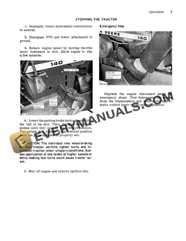 John Deere 140 Hydrostatic Tractor Operator Manual OMM44448-2