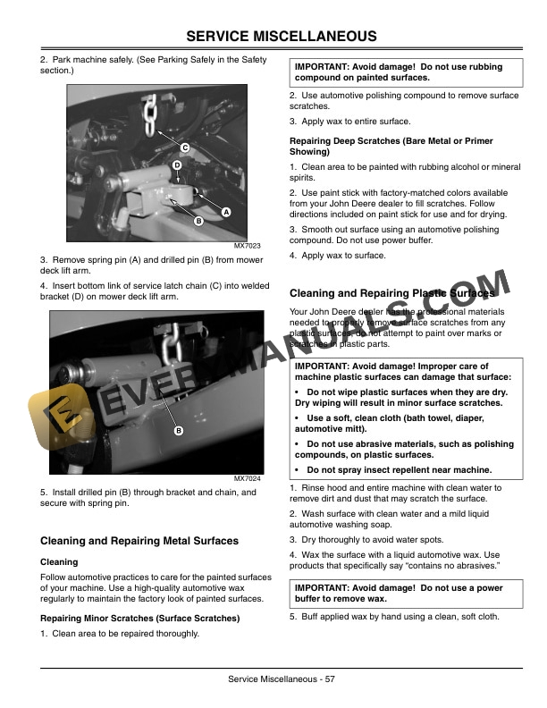 John Deere 1420, 1435, 1445, 1545, 1565 Front Mower Operator Manual OMTCU17249-2
