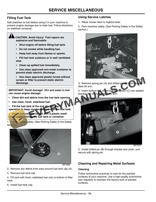 John Deere 1420, 1435, 1445, 1565 Front Mower Operator Manual OMTCU15664-2