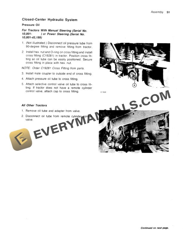 John Deere 145 FARM LOADERS Operator Manual OMW21474-3