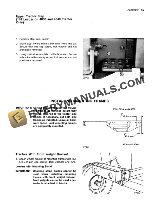 John Deere 148 158 and 168 Farm Loaders Operator Manual OMW21465 3