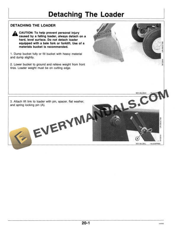 John Deere 148 Farm Loader Operator Manual OMW37997 2