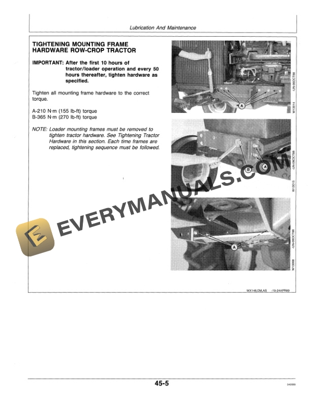 John Deere 148 Farm Loader Operator Manual OMW37997 3