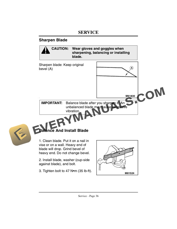 John Deere 14PZ and 14SZ 21 Inch Walk Behind Rotary Mowers Operator Manual OMM121567 3