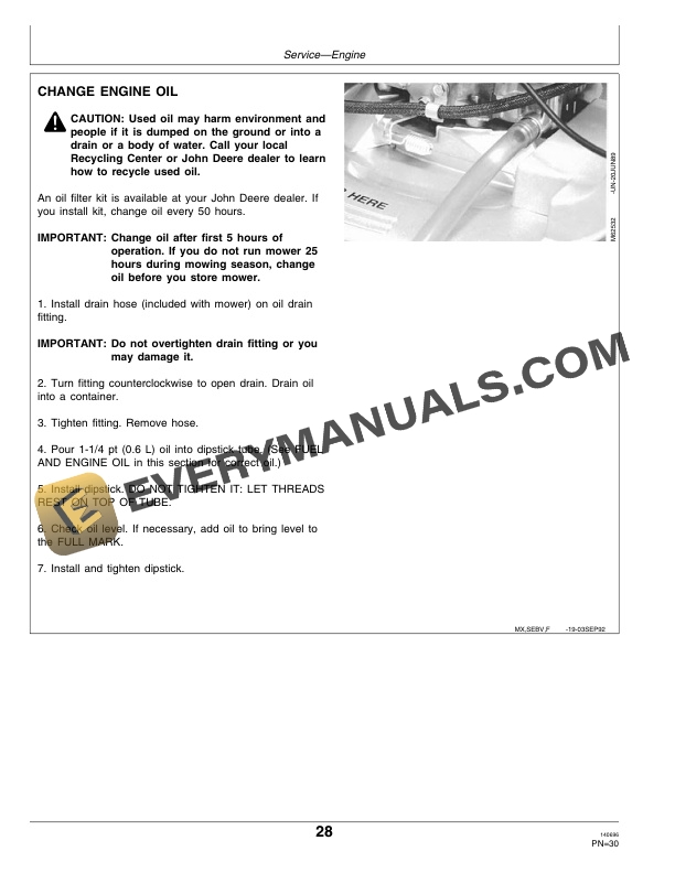 John Deere 14SB and 14SE 21 Inch Walk Behind Rotary Mowers Operator Manual OMM118287 3