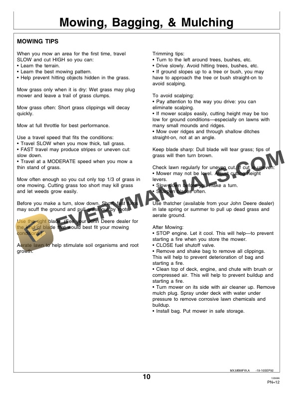 John Deere 14SC 21 Inch Commerical Walk Behind Rotary Mower Operator Manual OMM118175 2