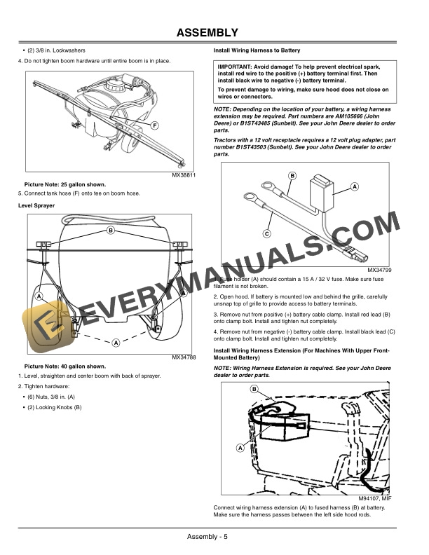 John Deere 15 25 and 40 Gallon Wheeled and Portable Sprayer Operator Manual OMM156695 2