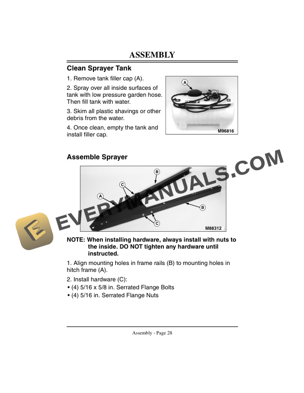John Deere 15 and 25 Gallon Sprayers Wheeled and Portable Operator Manual OMM135137 3