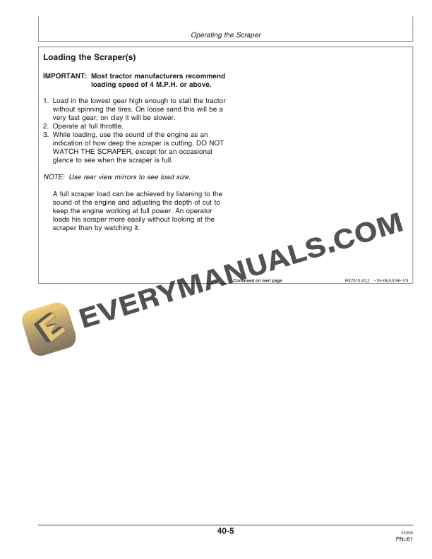 John Deere 1512E 1810E 1814E and the 2112E Ejector Scraper Operator Manual OMCM2030 3