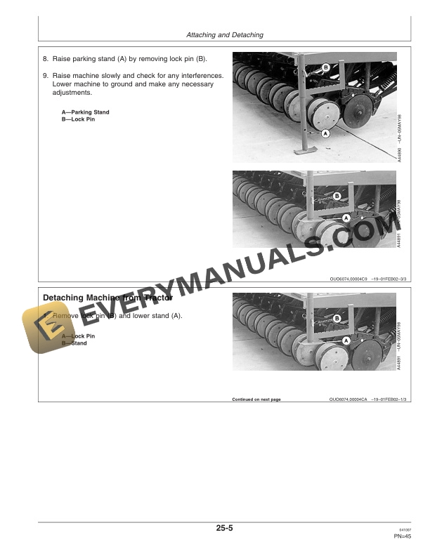 John Deere 1520 Integral Grain Drill Operator Manual OMA85458 2