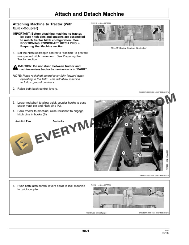 John Deere 1520 Integral Grain Drill Operator Manual OMA95215 4 John Deere 1520 Integral Grain Drill Operator Manual OMA95215-2