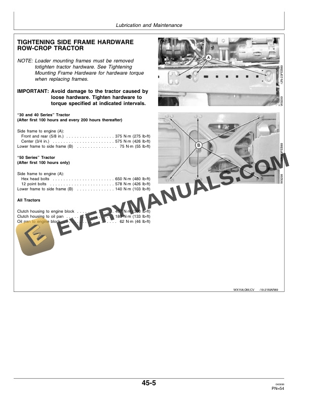 John Deere 158 Farm Loader Operator Manual OMW37998 3