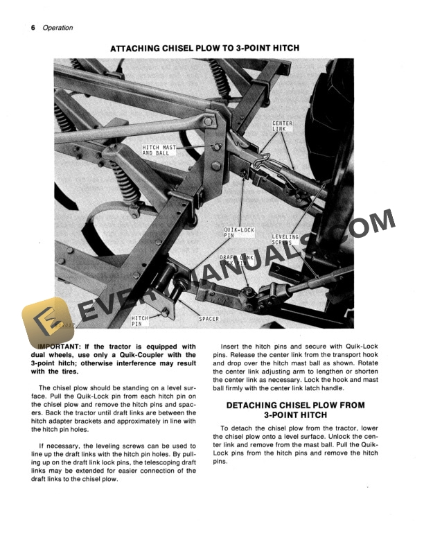 John Deere 1600M SERIES MOUNTED CHISEL PLOW Operator Manual OMN159398 2