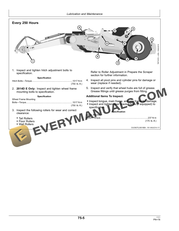 John Deere 1612D E, 2010D E, 2014D E, 2412D E Ejector Scraper Operator Manual OMCXT13577 5 John Deere 1612D E, 2010D E, 2014D E, and 2412D E Ejector Scraper Operator Manual OMCXT13577-3