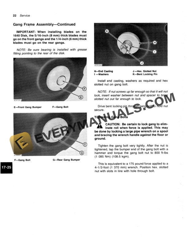 John Deere 1630 and 1640 Disks Operator Manual OMA35126 3