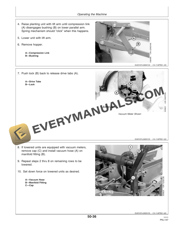 John Deere 1700 and 1730 MaxEmerge Plus Integral Planter Operator Manual OMA70299 2