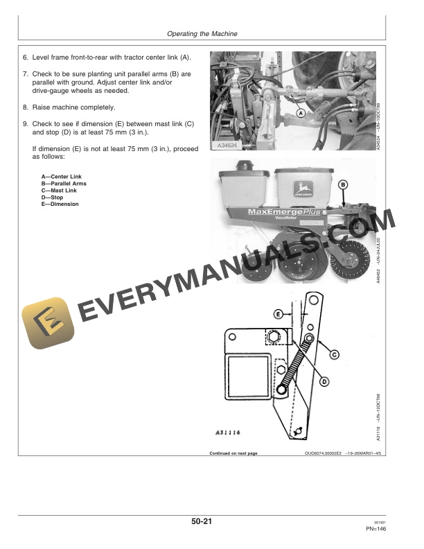 John Deere 1710 Vertical Fold and 1720 Stack Fold Integral Planter Operator Manual OMA70300 2