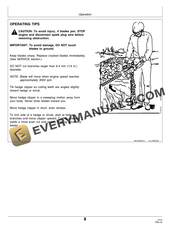 John Deere 172 Hedge Clipper Operator Manual OMM95306 2