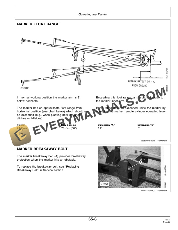 John Deere 1770 Front Fold MaxEmerge Plus Drawn Conservation 24 Operator Manual OMA62491 2