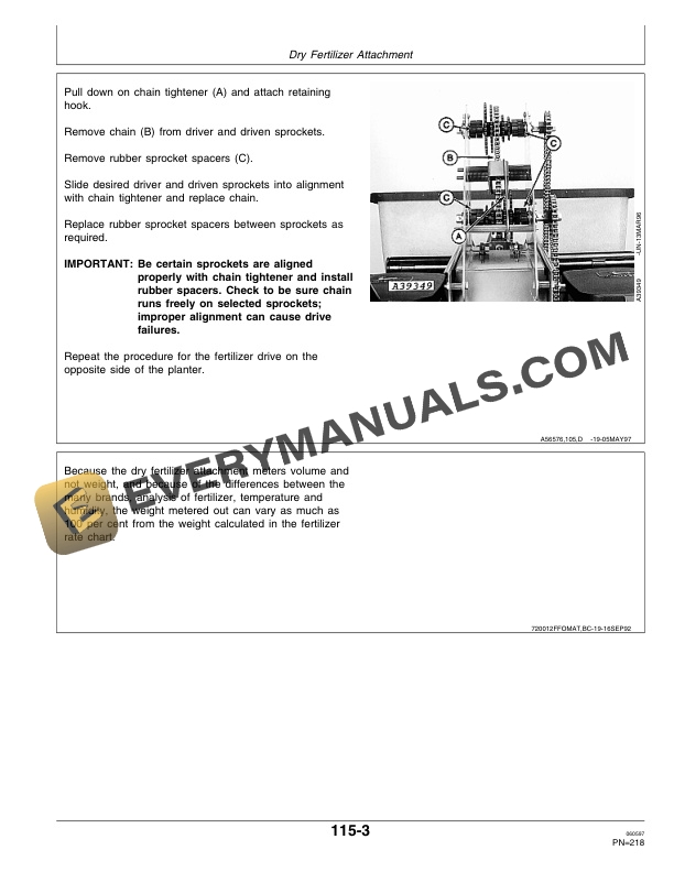 John Deere 1770 Front Fold MaxEmerge Plus Drawn Conservation Planter 12 Operator Manual OMA60115 3