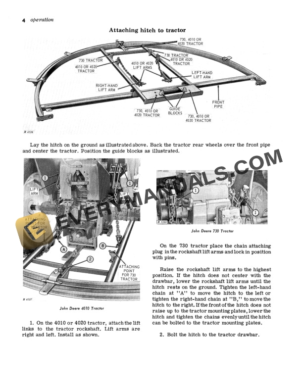 John Deere 18 INTEGRAL PLANTER HITCH Operator Manual OMB25403 2