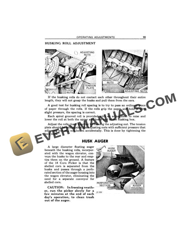 John Deere 18 ONE ROW CORN PICKER Operator Manual OMN97554 2