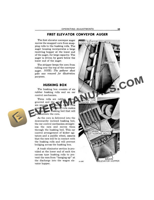 John Deere 18 ONE ROW CORN PICKER Operator Manual OMN97700 2