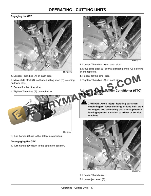 John Deere 180C 220C and 260C Walk Behind Greensmower Operator Manual OMTCU22819 2