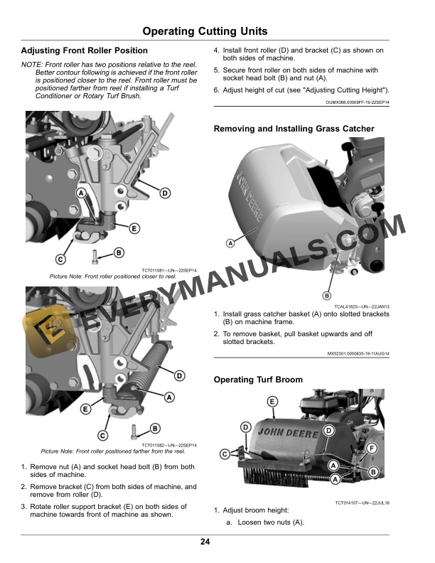 John Deere 180SL, 220SL, 260SL PrecisionCut Walk Greens Mower Operator Manual OMUC20606 4 John Deere 180SL, 220SL, and 260SL PrecisionCut Walk Greens Mower Operator Manual OMUC17284-2