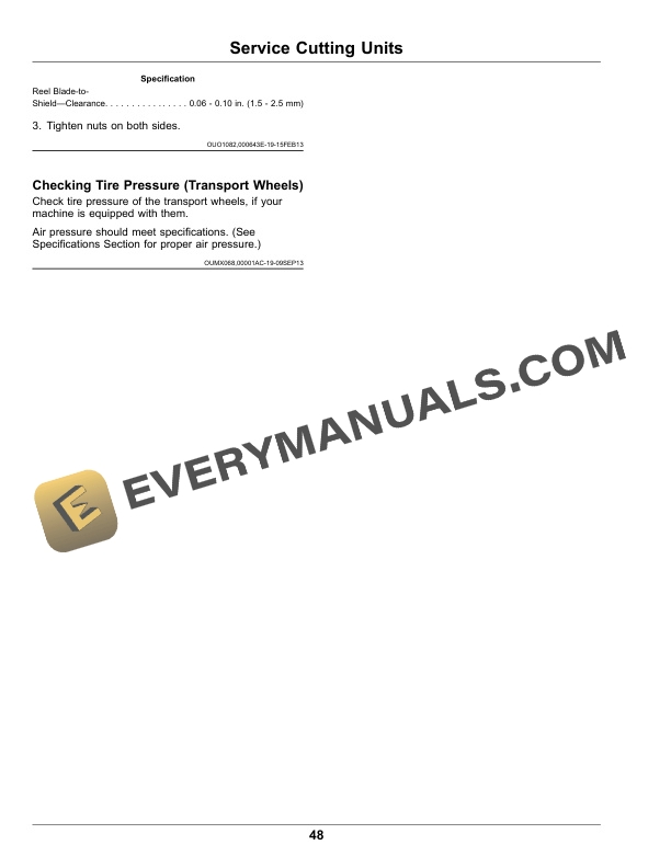 John Deere 180SL, 220SL, 260SL PrecisionCut Walk Greens Mower Operator Manual OMUC20606 5 John Deere 180SL, 220SL, and 260SL PrecisionCut Walk Greens Mower Operator Manual OMUC17284-3