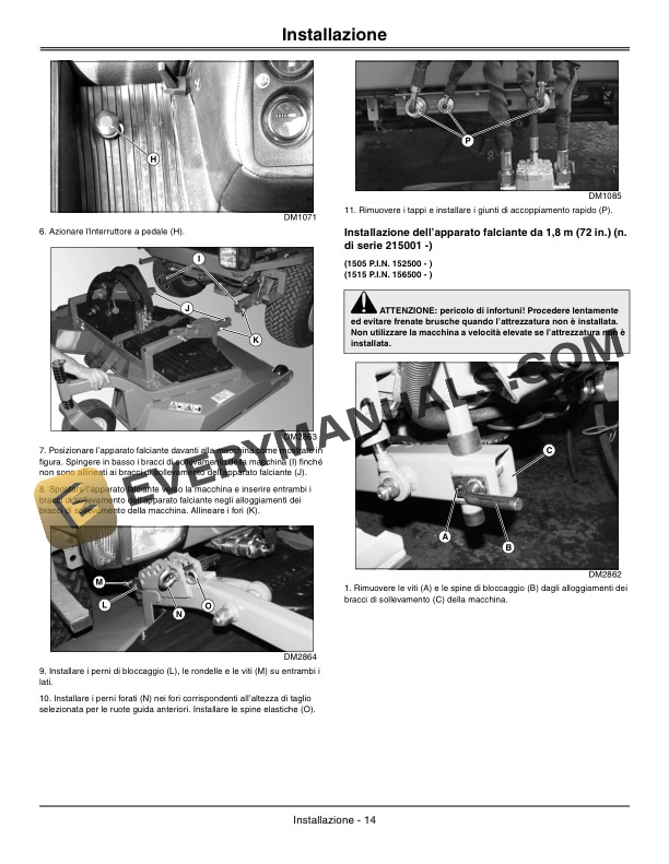 John Deere 1.8m (72 In) Side Discharge, 1.2 (47 In) to 3m (118 In) Rear Discharge Operator Manual OMTCU38842 3 John Deere 1,8m (72 In) Side Discharge, 1,2 (47 In), 1.8m (72 In), 2,23 (88 In) and 3m (118 In) Rear Discharge Operator Manual OMTCU38842-3