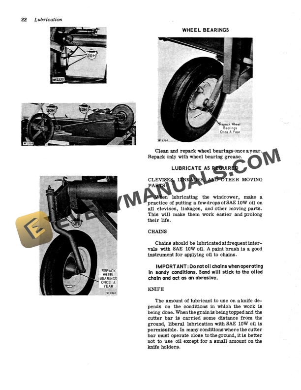 John Deere 190 PULL TYPE WINDROWER Operator Manual OMW14750 3